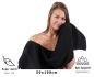 Preview: Betz 3 Piece XXL Sauna Towel Set PREMIUM 100% Cotton 1 Sauna Towel 2 Hand Towels Colour: black