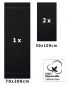 Preview: Betz 3 Piece XXL Sauna Towel Set PREMIUM 100% Cotton 1 Sauna Towel 2 Hand Towels Colour: black