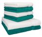 Preview: Betz Juego de seis piezas de toallas PREMIUM 2 toallas de baño (70x140cm) y 4 toallas (50x100cm) de color verde y blanco