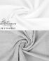 Preview: Betz 6-tlg. Handtuch-Set PREMIUM 100% Baumwolle 2 Duschtücher 4 Handtücher Farbe silbergrau und weiß