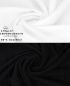 Preview: Betz 6-tlg. Handtuch-Set PREMIUM 100% Baumwolle 2 Duschtücher 4 Handtücher Farbe schwarz und weiß