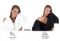 Preview: Betz 4 Piece Towel Set PREMIUM 100% Cotton 4 hand towels Colour: black & white