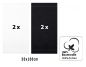 Preview: Betz 4 Piece Towel Set PREMIUM 100% Cotton 4 hand towels Colour: black & white