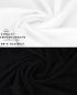 Preview: Betz 4 Piece Towel Set PREMIUM 100% Cotton 4 hand towels Colour: black & white