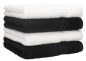 Preview: Betz 4 Piece Towel Set PREMIUM 100% Cotton 4 hand towels Colour: black & white