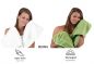Preview: Betz 6-tlg. Handtuch-Set PREMIUM 100% Baumwolle 2 Duschtücher 4 Handtücher Farbe weiß und apfelgrün