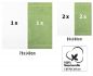 Preview: Betz 6-tlg. Handtuch-Set PREMIUM 100% Baumwolle 2 Duschtücher 4 Handtücher Farbe weiß und apfelgrün