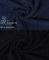 Preview: Betz Set di 10 asciugamani Classic-Premium 2 lavette 2 asciugamani per ospiti 4 asciugamani 2 asciugamani da doccia 100 % cotone colore blu scuro e nero