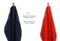 Preview: Betz Juego de 10 toallas CLASSIC 100% algodón 2 toallas de baño 4 toallas de lavabo 2 toallas de tocador 2 toallas faciales azul marino y rojo