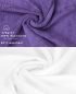 Preview: Betz Set di 10 asciugamani Classic-Premium 2 lavette 2 asciugamani per ospiti 4 asciugamani 2 asciugamani da doccia 100 % cotone colore lilla e bianco