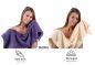 Preview: Betz 10 Piece Towel Set CLASSIC 100% Cotton 2 Bath Towels 4 Hand Towels 2 Guest Towels 2 Face Cloths Colour: purple & beige