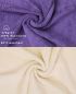 Preview: Betz Set di 10 asciugamani Classic-Premium 2 lavette 2 asciugamani per ospiti 4 asciugamani 2 asciugamani da doccia 100 % cotone colore lilla e beige