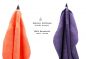 Preview: Betz Set di 10 asciugamani Classic-Premium 2 lavette 2 asciugamani per ospiti 4 asciugamani 2 asciugamani da doccia 100 % cotone colore lilla e arancione