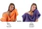 Preview: Betz Juego de 10 toallas CLASSIC 100% algodón 2 toallas de baño 4 toallas de lavabo 2 toallas de tocador 2 toallas faciales lila y naranja