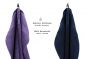 Preview: Betz Set di 10 asciugamani Classic-Premium 2 lavette 2 asciugamani per ospiti 4 asciugamani 2 asciugamani da doccia 100 % cotone colore lilla e blu scuro