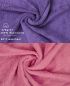 Preview: Betz 10 Piece Towel Set CLASSIC 100% Cotton 2 Bath Towels 4 Hand Towels 2 Guest Towels 2 Face Cloths Colour: purple & old rose