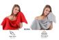 Preview: Betz Set di 10 asciugamani Classic-Premium 2 lavette 2 asciugamani per ospiti 4 asciugamani 2 asciugamani da doccia 100 % cotone colore rosso e grigio argento