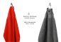 Preview: Betz 10-tlg. Handtuch-Set CLASSIC 100%Baumwolle 2 Duschtücher 4 Handtücher 2 Gästetücher 2 Seiftücher Farbe rot und anthrazitgrau
