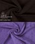 Preview: Betz 10-tlg. Handtuch-Set CLASSIC 100% Baumwolle 2 Duschtücher 4 Handtücher 2 Gästetücher 2 Seiftücher Farbe dunkelbraun und lila