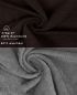 Preview: Betz Set di 10 asciugamani Classic-Premium 2 lavette 2 asciugamani per ospiti 4 asciugamani 2 asciugamani da doccia 100 % cotone colore marrone scuro e grigio antracite