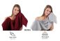 Preview: Betz Set di 10 asciugamani Classic-Premium 2 lavette 2 asciugamani per ospiti 4 asciugamani 2 asciugamani da doccia 100 % cotone colore rosso scuro e grigio argento