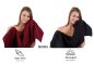 Preview: Betz Set di 10 asciugamani Classic-Premium 2 lavette 2 asciugamani per ospiti 4 asciugamani 2 asciugamani da doccia 100 % cotone colore rosso scuro e nero