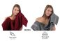 Preview: Betz Set di 10 asciugamani Classic-Premium 2 lavette 2 asciugamani per ospiti 4 asciugamani 2 asciugamani da doccia 100 % cotone colore rosso scuro e grigio antracite
