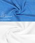 Preview: Betz 10-tlg. Handtuch-Set CLASSIC 100% Baumwolle 2 Duschtücher 4 Handtücher 2 Gästetücher 2 Seiftücher Farbe hellblau und weiß