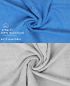 Preview: Betz 10-tlg. Handtuch-Set CLASSIC 100%Baumwolle 2 Duschtücher 4 Handtücher 2 Gästetücher 2 Seiftücher Farbe hellblau und silbergrau