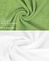 Preview: Lot de 10 serviettes "Classic" - Premium, 2 débarbouillettes, 2 serviettes d'invité, 4 serviettes de toilette, 2 serviettes de bain vert pomme et blanc de Betz