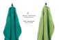 Preview: Betz 10-tlg. Handtuch-Set CLASSIC 100% Baumwolle 2 Duschtücher 4 Handtücher 2 Gästetücher 2 Seiftücher Farbe apfelgrün und smaragdgrün