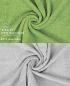 Preview: Betz 10 Piece Towel Set CLASSIC 100% Cotton 2 face cloths 2 guest towels 4 hand towels 2 bath towels Colour: apple green & silver grey