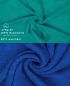Preview: Betz 10-tlg. Handtuch-Set CLASSIC 100% Baumwolle 2 Duschtücher 4 Handtücher 2 Gästetücher 2 Seiftücher Farbe smaragdgrün und royalblau