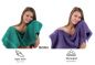 Preview: Betz Set di 10 asciugamani Classic-Premium 2 lavette 2 asciugamani per ospiti 4 asciugamani 2 asciugamani da doccia 100 % cotone colore verde smeraldo e lilla