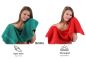 Preview: Betz Set di 10 asciugamani Classic-Premium 2 lavette 2 asciugamani per ospiti 4 asciugamani 2 asciugamani da doccia 100 % cotone colore verde smeraldo e rosso