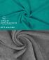 Preview: Betz Juego de 10 toallas CLASSIC 100% algodón de color: verde esmeralda y gris antracita