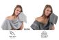 Preview: Betz Set di 10 asciugamani Classic-Premium 2 lavette 2 asciugamani per ospiti 4 asciugamani 2 asciugamani da doccia 100 % cotone colore grigio antracite e grigio argento
