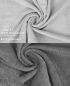 Preview: Betz Set di 10 asciugamani Classic-Premium 2 lavette 2 asciugamani per ospiti 4 asciugamani 2 asciugamani da doccia 100 % cotone colore grigio antracite e grigio argento