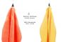 Preview: Betz 10-tlg. Handtuch-Set CLASSIC 100% Baumwolle 2 Duschtücher 4 Handtücher 2 Gästetücher 2 Seiftücher Farbe orange und gelb