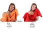 Preview: 10 uds. Juego de toallas "Classic" – Premium , color: naranja  y rojo , 2 toallas cara 30x30, 2 toallas de invitados 30x50, 4 toallas de 50x100, 2 toallas de baño 70x140 cm