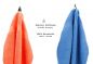 Preview: Betz Set di 10 asciugamani Classic-Premium 2 lavette 2 asciugamani per ospiti 4 asciugamani 2 asciugamani da doccia 100 % cotone colore arancione e azzurro