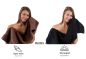 Preview: Betz Set di 10 asciugamani Classic-Premium 2 lavette 2 asciugamani per ospiti 4 asciugamani 2 asciugamani da doccia 100 % cotone colore marrone noce e nero