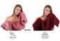 Preview: Betz Set di 10 asciugamani Premium 2 asciugamani da doccia 4 asciugamani 2 asciugamani per ospiti 2 guanti da bagno 100% cotone colore rosa antico e rosso scuro