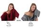 Preview: Betz Set di 10 asciugamani Premium 2 asciugamani da doccia 4 asciugamani 2 asciugamani per ospiti 2 guanti da bagno 100% cotone colore rosso scuro e grigio antracite