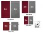 Preview: Juego de toalla "PREMIUM" de diez piezas, color: rojo oscuro y gris antracita, calidad 470g/m², 2 toallas de baño (70x140cm), 4 toallas (50x100cm), 2 toallas de visitas (30x50cm), 2 manoplas de baño (17x21cm)