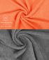 Preview: Betz Lot de 10 serviettes set de 2 serviettes de bain 4 serviettes de toilette 2 serviettes d'invité et 2 gants de toilette 100% Coton Premium couleur orange, gris anthracite