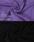 Preview: Lot de 10 serviettes Premium noir et violet, 2 serviettes de bain, 4 serviettes de toilette, 2 serviettes d'invité et 2 gants de toilette de Betz