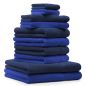 Preview: Betz 10 Piece Towel Set PREMIUM 100% Cotton 2 Wash Mitts 2 Guest Towels 4 Hand Towels 2 Bath Towels Colour: royal blue & dark blue