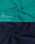 Preview: 10-tlg. Handtuchset "Premium" smaragd-grün & dunkelblau 2 Duschtücher, 4 Handtücher, 2 Gästetücher, 2 Waschhandschuhe *kostenlose Lieferung*