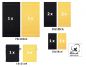 Preview: Betz Lot de 10 serviettes set de 2 serviettes de bain 4 serviettes de toilette 2 serviettes d'invité et 2 gants de toilette 100% Coton Premium couleur jaune, noir